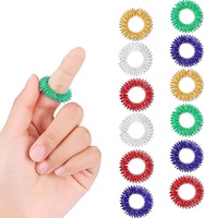 Anneau de massage des doigts à picots, anneaux sensoriels pour acupression, jouets anti-stress pour massage des doigts