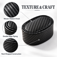 SUIXIN Mini Carbon Pattern PU Leather Recycled Materials Oval Watch Display Cushion Watch Winder Holder Buckle Closure