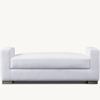 Mobilier d'intérieur moderne et luxueux, confortable et doux, banc à main courante conique et canapé en tissu