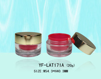 Pot de crème cosmétique dégradé avec miroir intégré 45g, contenant de luxe vide pour soins de la peau, pot de crème pour le visage avec cuillère, logo personnalisé
