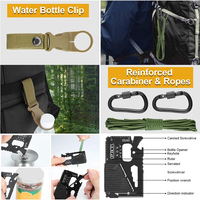 Fourniture d'une trousse de survie 45 en 1 Outils d'équipement de survie tactique EDC Trousses de premiers soins