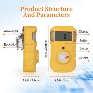 Bosian cầm tay CO2 phân tích khí Methane Carbon Monoxide & hydrogen sulfide (H2S) Detector - Product Image 4