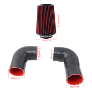 Kit d'admission d'air froid de haute qualité AOSU pour C400 C450 C43 AMG GLC43 M276 3.0T Performance AIM092-BK-RD (à partir de 2012) - Product Image 6
