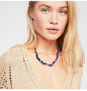 Collar de Piedras Naturales Hechas a Mano para Mujer, Collar de Piedras de Colores Curativas para Chicas, Joyería para Vacaciones de Verano en la Playa - Product Image 5