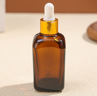 Flacons carrés en verre couleur thé pour échantillons d'huiles essentielles et cosmétiques, compatibles avec les diffuseurs à bâtonnets, impression par transfert thermique, multiples