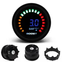 2"52mm Tachometer Voltmeter Boost Vacuum Air-Fuel Ratio Water Temp Oil Temp Oil Pressure EGT Gauge LED Digital Pengukur Mobil Balap