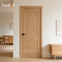 Porte pré-montée en bois de chêne de style Shaker, norme américaine, 4 panneaux, apprêtée, en HDF/MDF, pour intérieur de maison ou hôtel