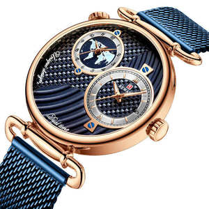 Reloj Deportivo para Hombre RD62002M, Doble Pantalla, Acero Inoxidable, Correa de Malla Delgada, Resistente al Agua, Cuarzo, en Oferta - Product Image 1