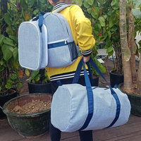 Sac de voyage pour enfants en seersucker 7 couleurs, lot de 25 sacs de sport portables à rayures, sac à main, entrepôt GA, sac de voyage courte distance pour enfants