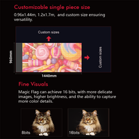 Pantalla LED Portátil P20-0.96X1.4m, Ultrafina de 7mm, Plegable, a Todo Color, Resistente al Agua IP54, Brillo de 1000cd, Personalizable
