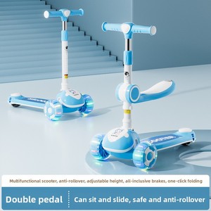 <span class=keywords><strong>Trottinette</strong></span> pour enfants <span class=keywords><strong>6</strong></span>+ <span class=keywords><strong>ans</strong></span>, trois-en-un, pour bébés garçons et filles, avec pédales, possibilité de s'asseoir et de rouler, corps en plastique, 3 roues - Product Image 3