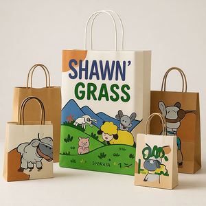Customised Logo Luxury Small <b>Paper</b> Bags for Cafe Premium Resistant Kraft and Personalized Blue Gift Packaging - Product Image 5