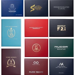 Porte-documents en similicuir A4 personnalisable, dossier de certificat en papier durable, porte-diplôme A4, porte-documents unique, classeurs - Product Image 5