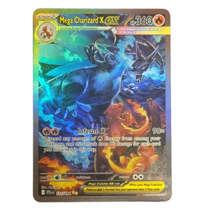 Tarjeta Coleccionable de Anime Holográfica Texturizada de Alta Calidad Mega <span class=keywords><strong>Charizard</strong></span> X Personalizada de Pokémon - Product Image 1