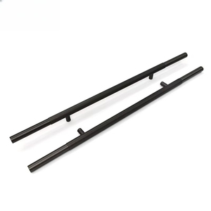 Manija de <span class=keywords><strong>Puerta</strong></span> Moderna Personalizada en Forma de T, de Acero Inoxidable 316, Color Negro Mate, para Entrada Principal de Vidrio Comercial, Juego Arquitectónico - Product Image 3