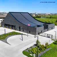 Bâtiment préfabriqué en acier pour caserne de pompiers, bâtiment commercial à énergie zéro, conception personnalisée
