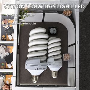 Vitson 100W Daylight <b>LED</b> EL Lamp with <b>SMD</b> <b>LED</b> Light Source Aluminum Body and E27 Base for Office Use 65K 2 - Product Image 2