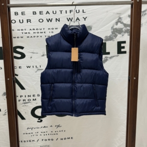 Gilet sans manches pour homme, couleur unie, col montant, fermeture éclair, épais, décontracté, 90 % duvet - Product Image 4