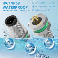 Connecteur M5 2 3 4 broches câble de capteur connecteur circulaire avant fixé prise industrielle câble de soudage connecteur étanche IP67