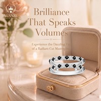 Bague et accessoires de luxe personnalisés en argent S925 plaqué or 18 carats avec moissanite pour cérémonies de fiançailles, vente en gros