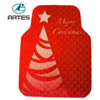 Tapis de sol de voiture antidérapant en PVC, imprimé personnalisé, 4 pièces, universel, vente en gros
