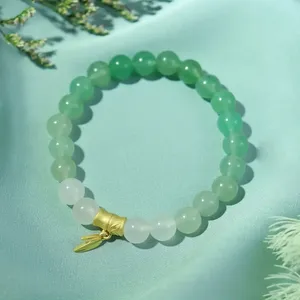 Pulsera de Piedra Natural con Cuentas de Vidrio Coloridas, Experto en Armonía en Relaciones, Etiqueta Blanca, Paquete Listo para Comercio Electrónico - Product Image 2