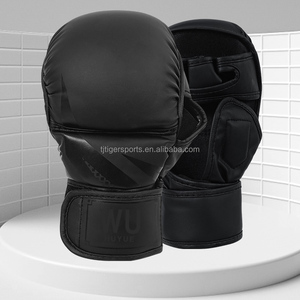 Guantes de Boxeo para <span class=keywords><strong>Sparring</strong></span> de Alta Calidad de 8 oz de Cuero PU con Cordones Personalizados a Prueba de Agua - Product Image 4