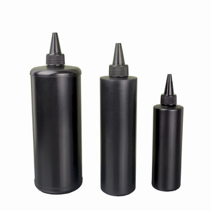 Bouteille de vernis à ongles cylindrique polie noire opaque de 500ml personnalisée avec <span class=keywords><strong>nez</strong></span> pointu Goutte de résine UV de 250ml et bouteille de colle de 1L - Product Image 5