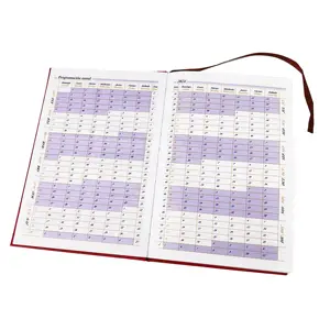 Cuaderno de cuero con cubierta suave magnética de lujo diario personalizado planificador con calendario