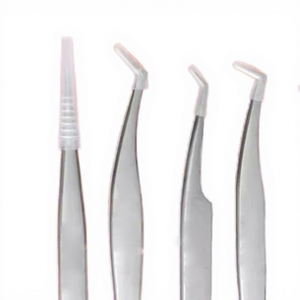 Juego de Pinzas para Pestañas de Acero Inoxidable Duradero de Primera Calidad, Punta Lisa/Serrada, Pinzas Profesionales para Extensión de Pestañas, Pinzas de Precisión para Cejas - Product Image 1