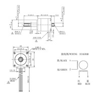 Moteur pas à pas Nema 11 à double arbre, 1,8°, 2 phases, 0,068 N.m (9,6 oz.in), 2,9 V, 1 A, filetage M5 de 8 mm, 28 mm, 100 g pour imprimante 3D, robot CNC