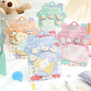 120 tờ tùy chỉnh chết cắt hình ghi chú nhỏ giải thưởng Quà Tặng phim hoạt hình văn phòng phẩm dễ thương tự dính hình mèo Lưu ý cuốn sách - Product Image 4