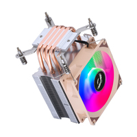 QiuzAim 2/4/6 caloduc 1700 ventilateur de refroidissement CPU avec lumière 9cm silencieux B85 carte mère 1200 broches PWM contrôle de température 1366 1151