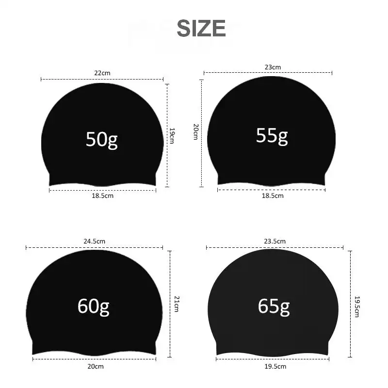 Logo in Silicone Bơi cap người lớn tùy chỉnh Silicone Bơi cap