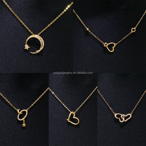 Colliers de joaillerie fine en or jaune massif 18 carats AU750 avec diamants naturels, design spécial, collier populaire en pierres précieuses pour femmes - Product Image 6