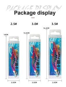Nuevo anzuelo de calamar <span class=keywords><strong>Egi</strong></span> 2,5/3,0/3,5 # señuelo de pesca de camarón de madera aguja de pulpo sepia cebo de calamar Jigging luminoso Artificial - Product Image 6