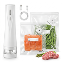 Mini Scelleuse Alimentaire Portable Sans Fil en Plastique Rechargeable Type-C pour Maison et Camping-Car avec 30 Sacs de Rangement