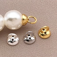 Lot de 10 embouts de perles plaqués or 18 carats/argent, anneaux de jonction pour la fabrication de bijoux en métal, idéal pour bracelets, colliers, boucles d'oreilles et loisirs créatifs