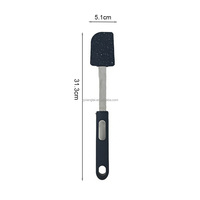 Ustensiles de cuisine noirs écologiques de haute qualité, manche en acier inoxydable, durables, antidérapants, légers, compatibles lave-vaisselle, en silicone