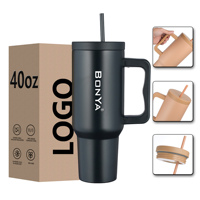 Nueva Taza de Acero Inoxidable 304 con Diseño de Dibujos Animados, 40oz, Aislamiento al Vacío, Libre de BPA, Antiderrames, Mantiene la Temperatura de 6 a 12 Horas, Portátil, con Asa, Grande