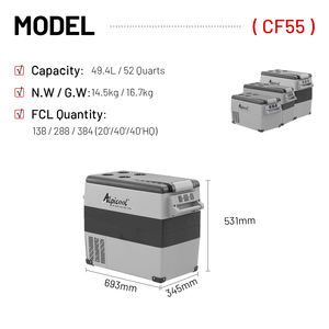 Alpicool CF55 DC Compressor Contrôle électronique Réfrigérateurs de voiture Portable RV Home Dual Use Outdoor Cooler Box <span class=keywords><strong>Camping</strong></span> Accessories - Product Image 4