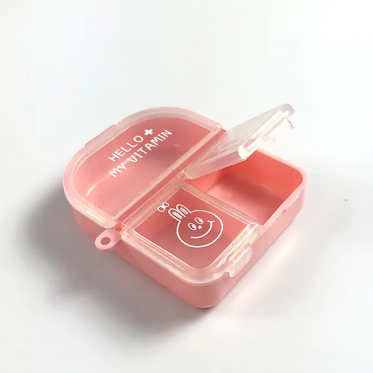 Caja de viaje con 3 compartimentos de plástico transparente, mini organizador médico para pastillas