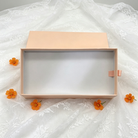 Boîte cadeau orange clair de style tiroir avec fonction coulissante, emballage en papier spécial pour chocolat, bonbons et aliments