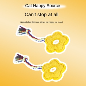 Jouet pour chat en loofah, pour le nettoyage des dents, résistant aux morsures, outil de plaisir personnel, relaxation, jouet ludique pour chat et chien - Product Image 5