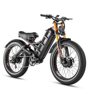 Bicicleta Eléctrica de Montaña Eahora Romeo II, Motor Trasero de 150W, Batería de Litio de 52V 60Ah, Cuadro de Acero al Carbono, Suspensión, 16MPH - Product Image 1