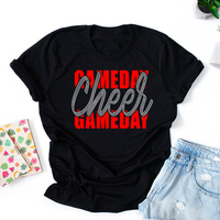 Vinyle 3D rouge gonflé thermocollant avec strass imprimés pour T-shirts et débardeurs