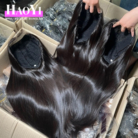 Rambut Asli Vietnam 100% Double Drawn, Wig Rambut Manusia HD Lace Front Tanpa Lem, Lurus Alami, untuk Wanita Kulit Hitam