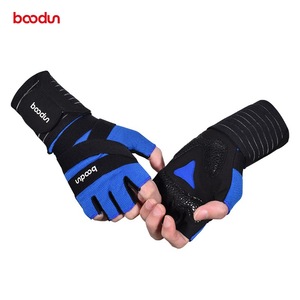 Boodun Fitness Gloves <b>Half</b> Finger Anti <b>Slip</b> Weight Lifting Gym Workout Equipment Protection Unisex Black - Product Image 3