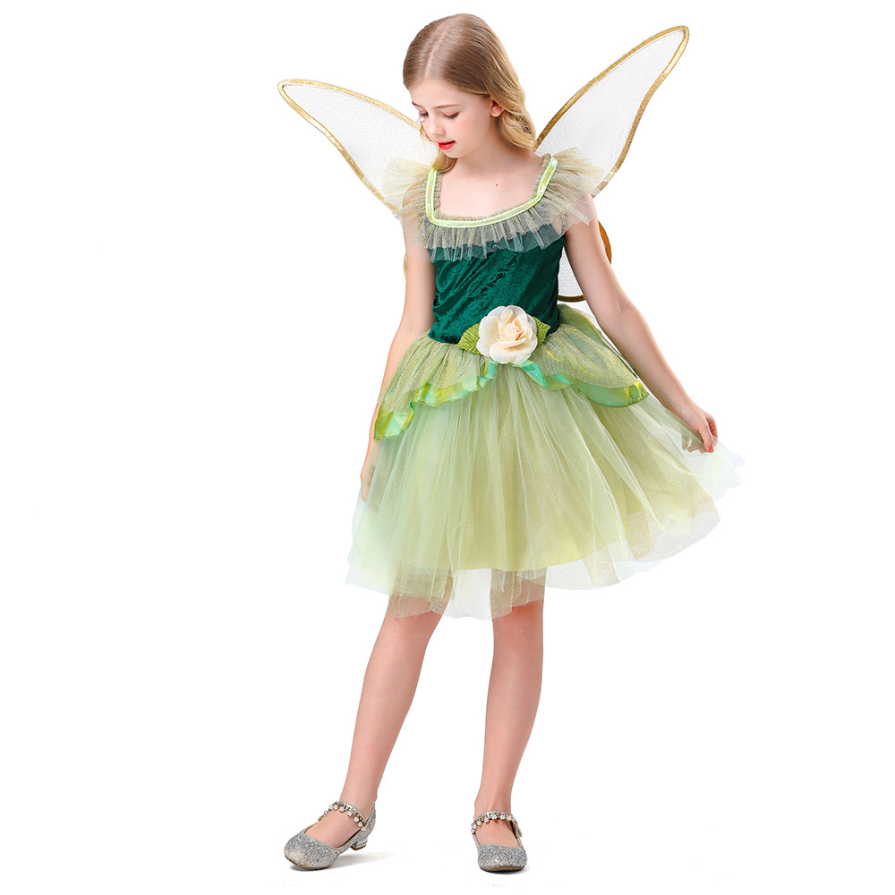 Children's Day Performance Wear Girls' Princess Tutu Skirt Costume Forest  Flower Fairy Elf Dress with Wings for Stage| Alibaba.com