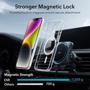 เคสโทรศัพท์ใสกันกระแทก วัสดุ TPU  พร้อมวงแหวนแม่เหล็กแรงสูง ดีไซน์ทันสมัย ป้องกันการตก สำหรับ iPhone Samsung - Product Image 4